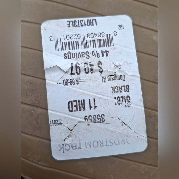 Kenneth Cole Reaction Top Notch Black Leather Peep Toe Stacked Heel Mules **READ - Picture 10 of 11